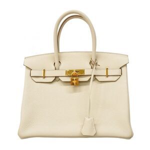 Hermes Handbag Birkin 30 Taurillon Clemence Cles Gold Hardware Y Engraved Ladies